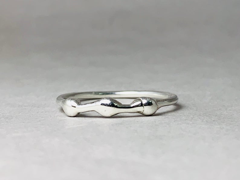 Stapelsilberring 925 Sterlingsilber Ring Handgemachter minimalistischer Silber Midi Ring Mutterring