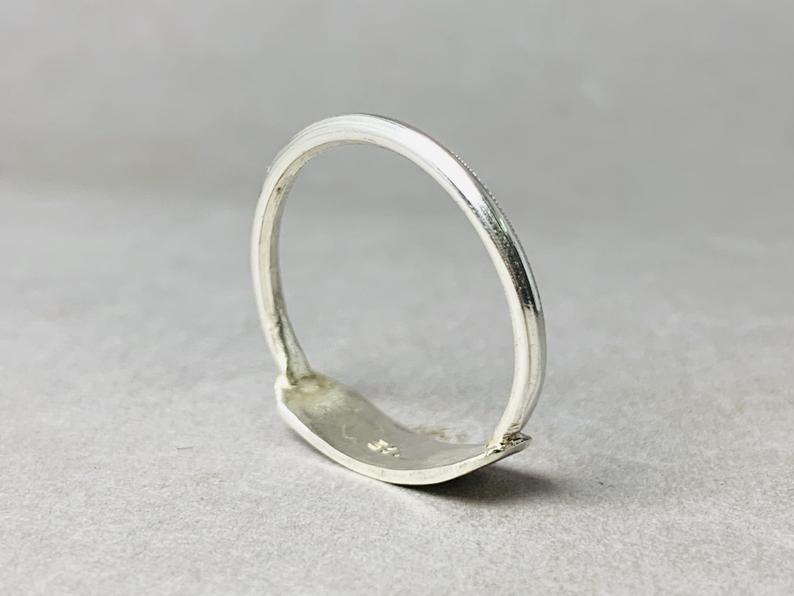 Gehämmerter Ring Sterling Silber 925 Handgemachter Boho Ring Flacher Barren Schlichter Ring, Ring Für Frauen Geschenk Für Sie