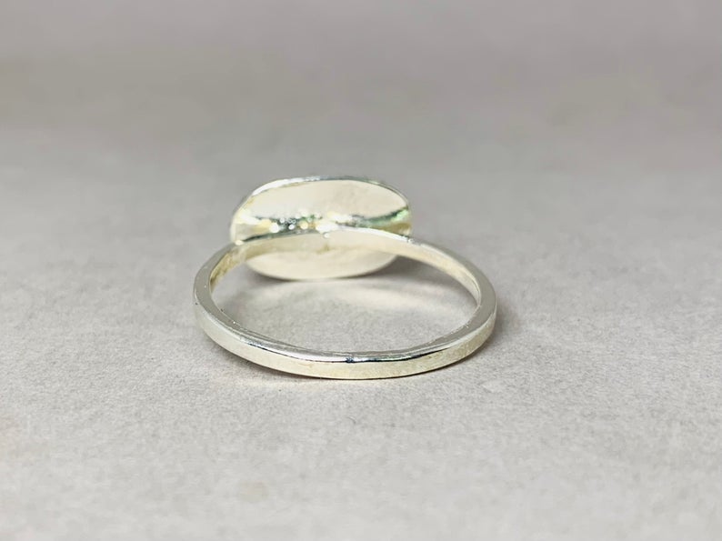 Gepunkteter Ring 925 Sterling Silber Ring Einzigartiger Ring Stapelring Punktring Handgemachter Ring Boho Ring Geschenkring
