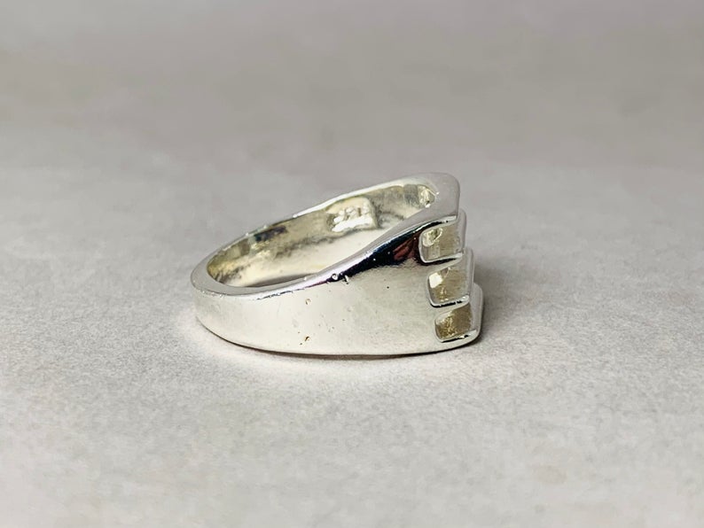 Silber Siegelring 925 Silber Ring Schwerer Ring Silberschmuck Siegelbandring Alltagsring Täglicher Ring Unisex Ring
