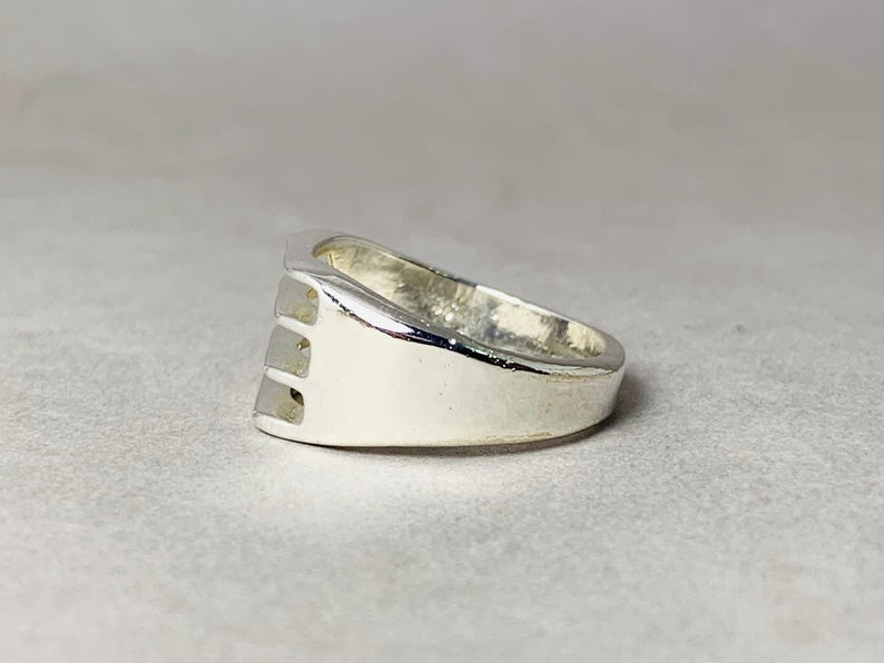 Silber Siegelring 925 Silber Ring Schwerer Ring Silberschmuck Siegelbandring Alltagsring Täglicher Ring Unisex Ring