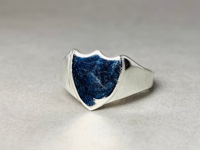 Siegelring 925er massiver Sterlingsilberring Handgemachter Ring Verlobungsring Alltagsring Geschenk für Sie