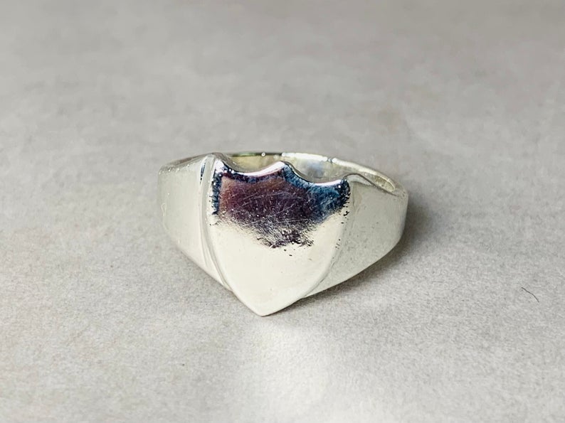 Siegelring 925er massiver Sterlingsilberring Handgemachter Ring Verlobungsring Alltagsring Geschenk für Sie