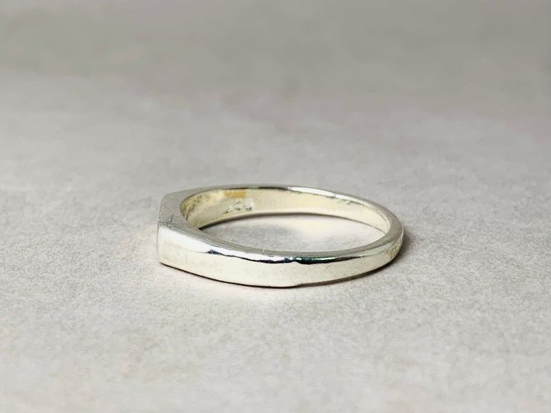 Bandring 925 Sterling Silber Ring Boho Zierlicher Ring Handgemachter Ring Silber Versprechensring Einzigartiges Geschenk für sie