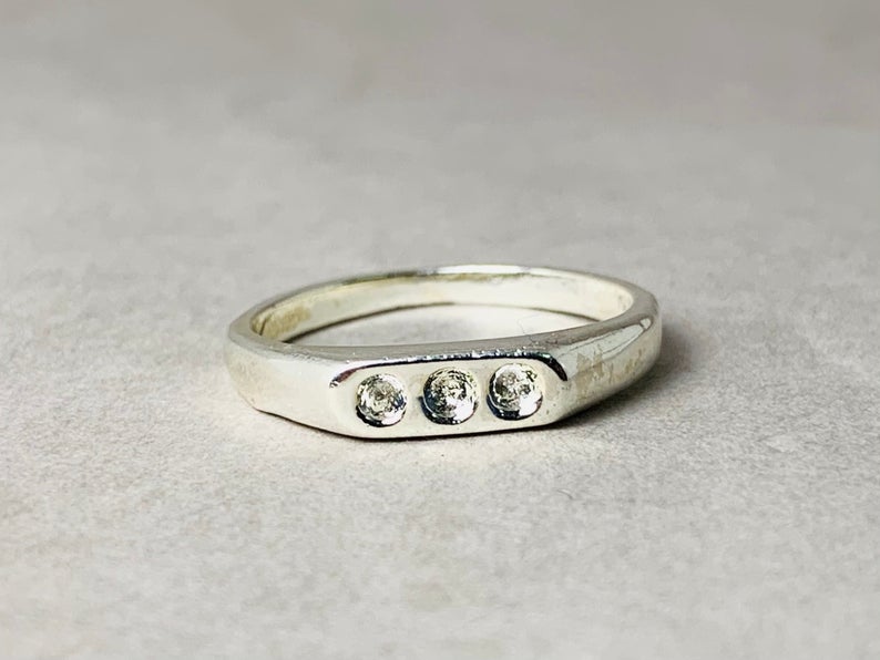 Bandring 925 Sterling Silber Ring Boho Zierlicher Ring Handgemachter Ring Silber Versprechensring Einzigartiges Geschenk für sie