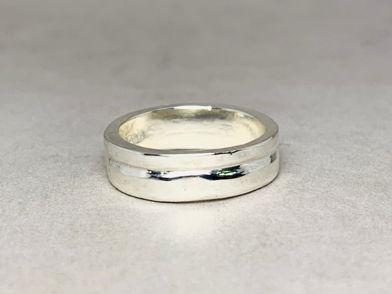 Solid Silver Band Ring 925 Sterling Silver Ring Handmade Thumb Ring Simple Ring Statement Ring Boho Dainty Ring Gift For Her