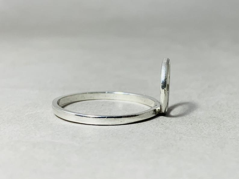 Offener Kreis Ring Silber Stapelring 925 Sterling Silber Handgemacht Schlichter Alltagsring Geschenk Für Sie