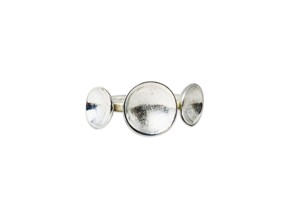Becherring Drei Halbkugel Ring 925 Sterling Silber Kuppelring Alltagsschmuck Geschenk für Sie