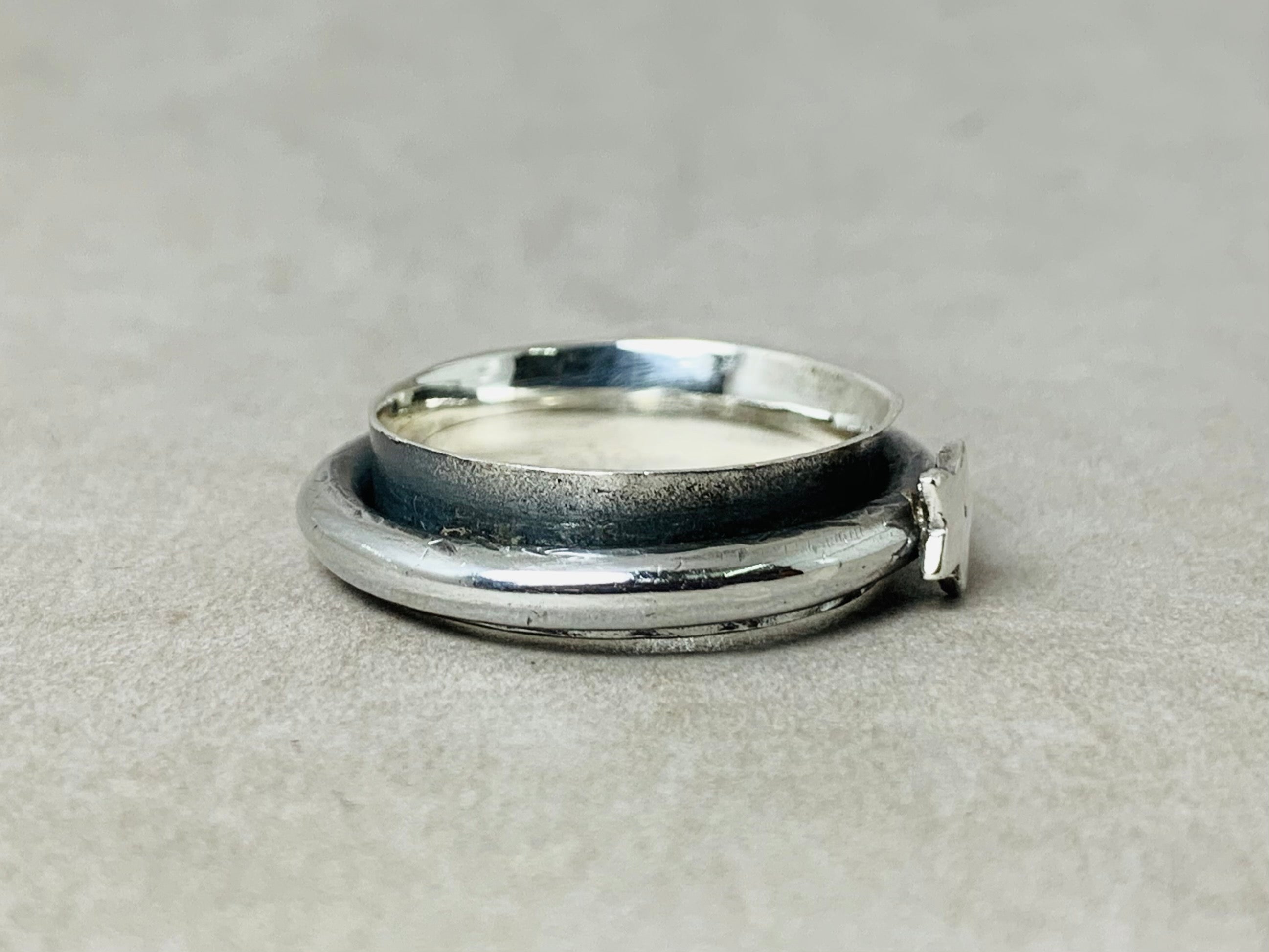 Stern-Spinner-Ring 925 Sterling Silber Ring Statement Ring Handgefertigter Ring Meditationsring Fidget Ring Schwerer Spinner-Ring
