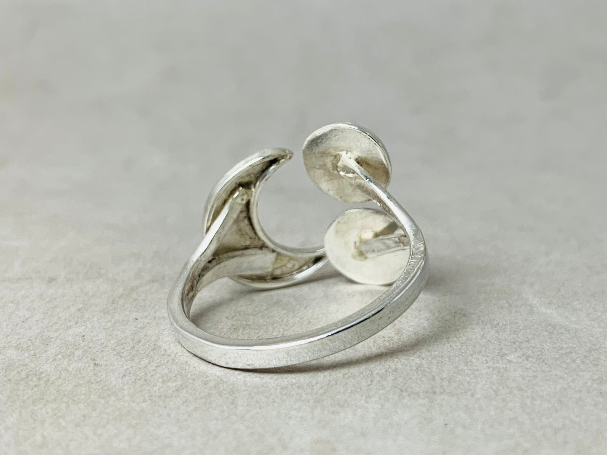 Emoji Ring Double Ball Ring 925 Silber Ring Boho Handmade Ring Alltagsring für Frauen Einzigartiger Ring Geschenk für Sie