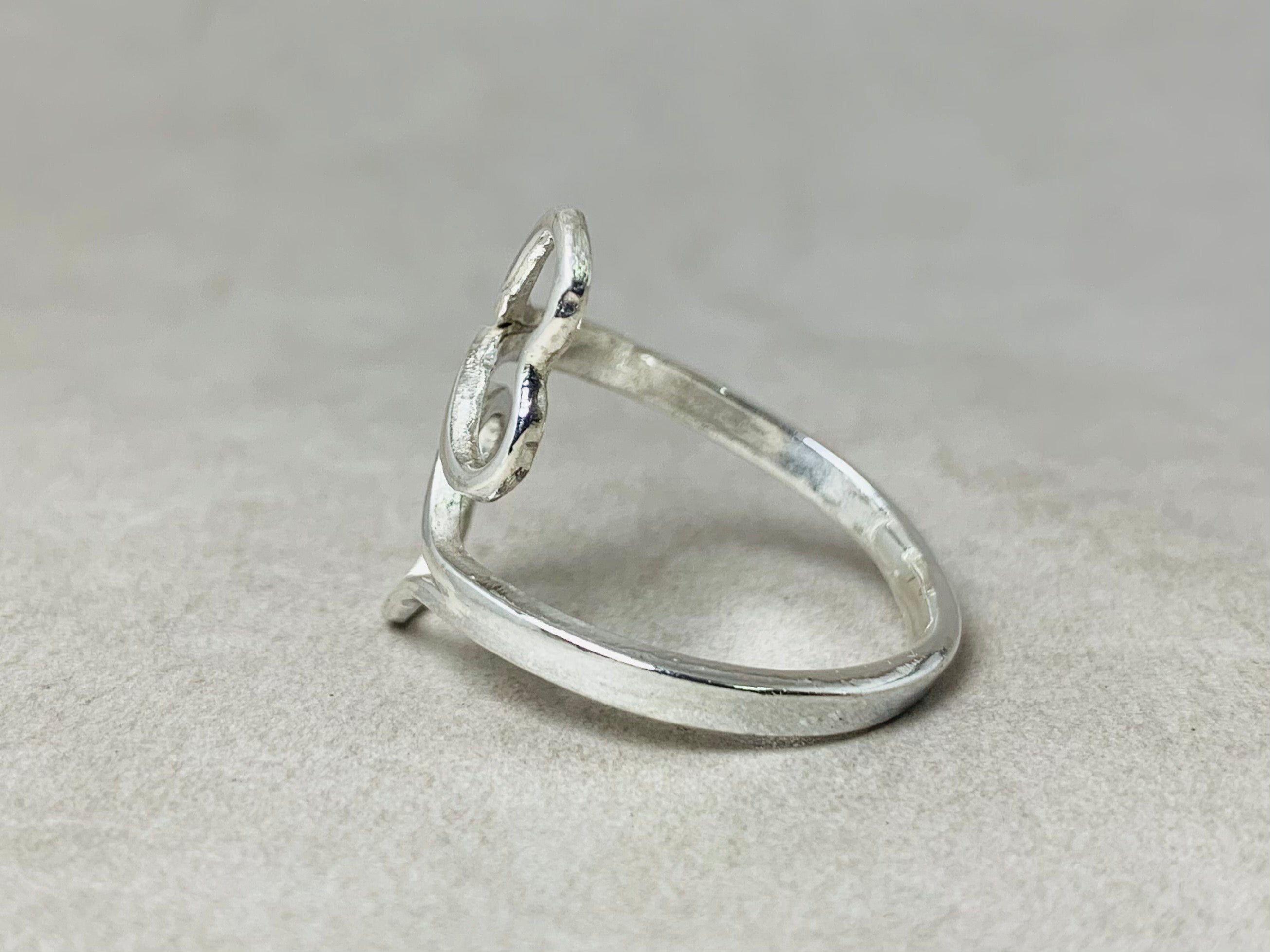 Doppel Herz Ring 925 Silber Ring Handgemachter Verstellbarer Ring Verlobungsring Statement Ring Romantischer Herz Ring
