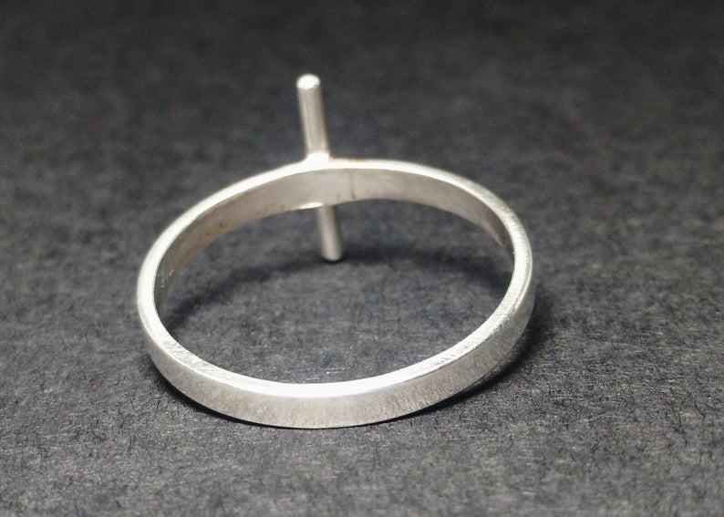 Silberner Barrenring 925 Sterling Silber Bandring Geschenk für sie Kreuzschmuck Ring für Frauen Moderner Ring