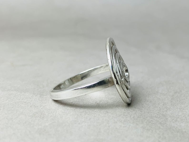 Spiralring 925er Sterlingsilber Handgefertigter Ring Geschenkring Alltagsring Einzigartiger Ring Damenring