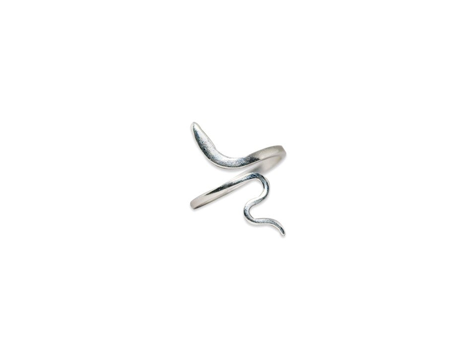Silberner Schlangenring 925 Sterling Silber Handgemachter verstellbarer Ring Tierring Böhmischer Ring Stapelring Geschenkring