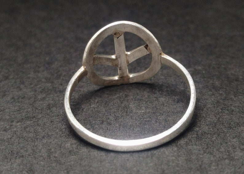 Kreis Ring 925 Sterling Silber Handgemachter Stapelring Geschenkring Runder Ring Baumring Geschenk Für Sie