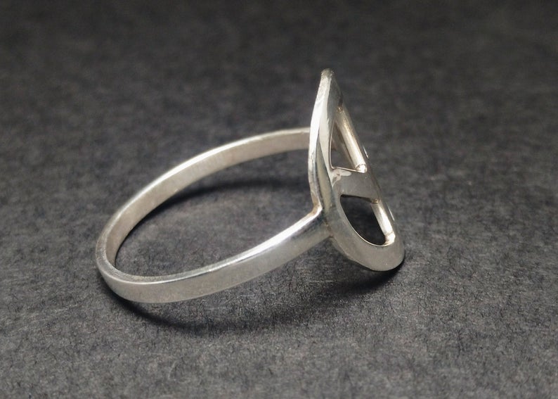Kreis Ring 925 Sterling Silber Handgemachter Stapelring Geschenkring Runder Ring Baumring Geschenk Für Sie