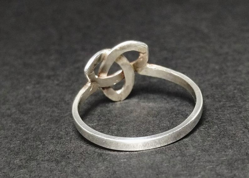 Keltischer Trinity-Ring 925 Sterlingsilber Keltischer Knoten Silberring Geschenk für Sie Handgemachter Ring