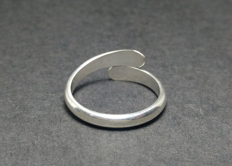 Offener Bandring 925 Sterling Silber Handgemachter Schmuck Verstellbarer Ring Zierlicher Ring Statement Ring Schlichter Ring