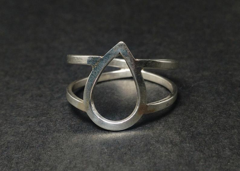 Pear Ring 925 Sterling Silver Handmade Band Ring Silver Band Ring Silver Jewelry Boho Ring Woman Ring Silver Jewelry