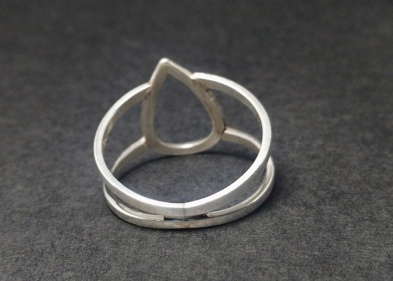 Pear Ring 925 Sterling Silver Handmade Band Ring Silver Band Ring Silver Jewelry Boho Ring Woman Ring Silver Jewelry