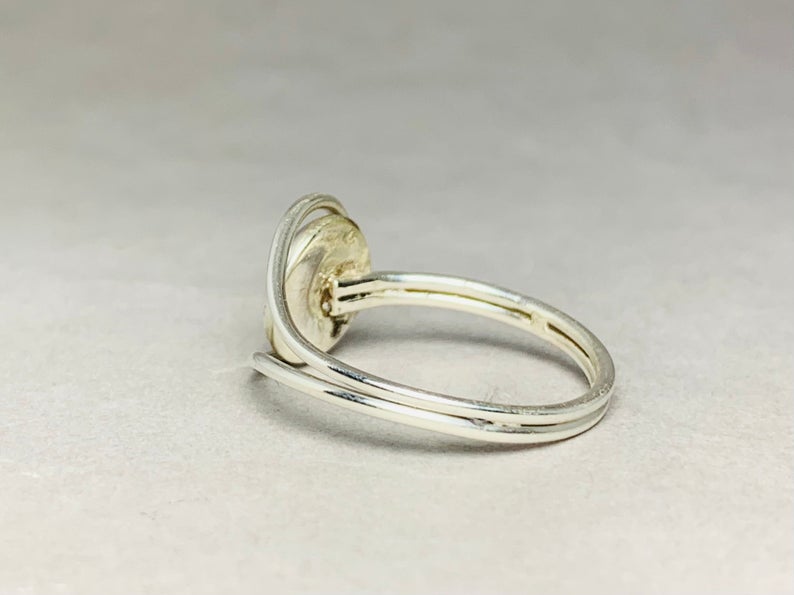 Silberkugelring 925 Sterling Silber Kugelring Verstellbarer Ring Stapelring Handgemachter Ring Geschenkring