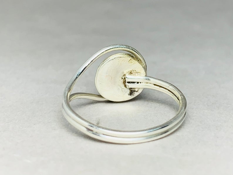 Silberkugelring 925 Sterling Silber Kugelring Verstellbarer Ring Stapelring Handgemachter Ring Geschenkring