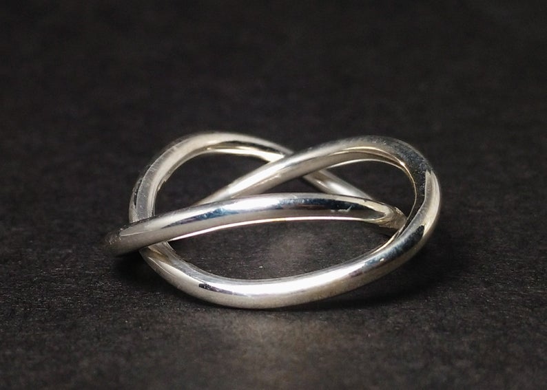 Handgefertigter Spiralring 925 Sterling Silber Spiralschmuck Damenring Einzigartiger Statement Ring Schmuck für Sie