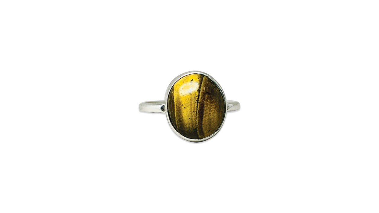 Tigerauge Ring 925 Sterlingsilber Mädchen Damen Ring Böhmischer Ring Gypsy Ring Tigerauge Schmuck