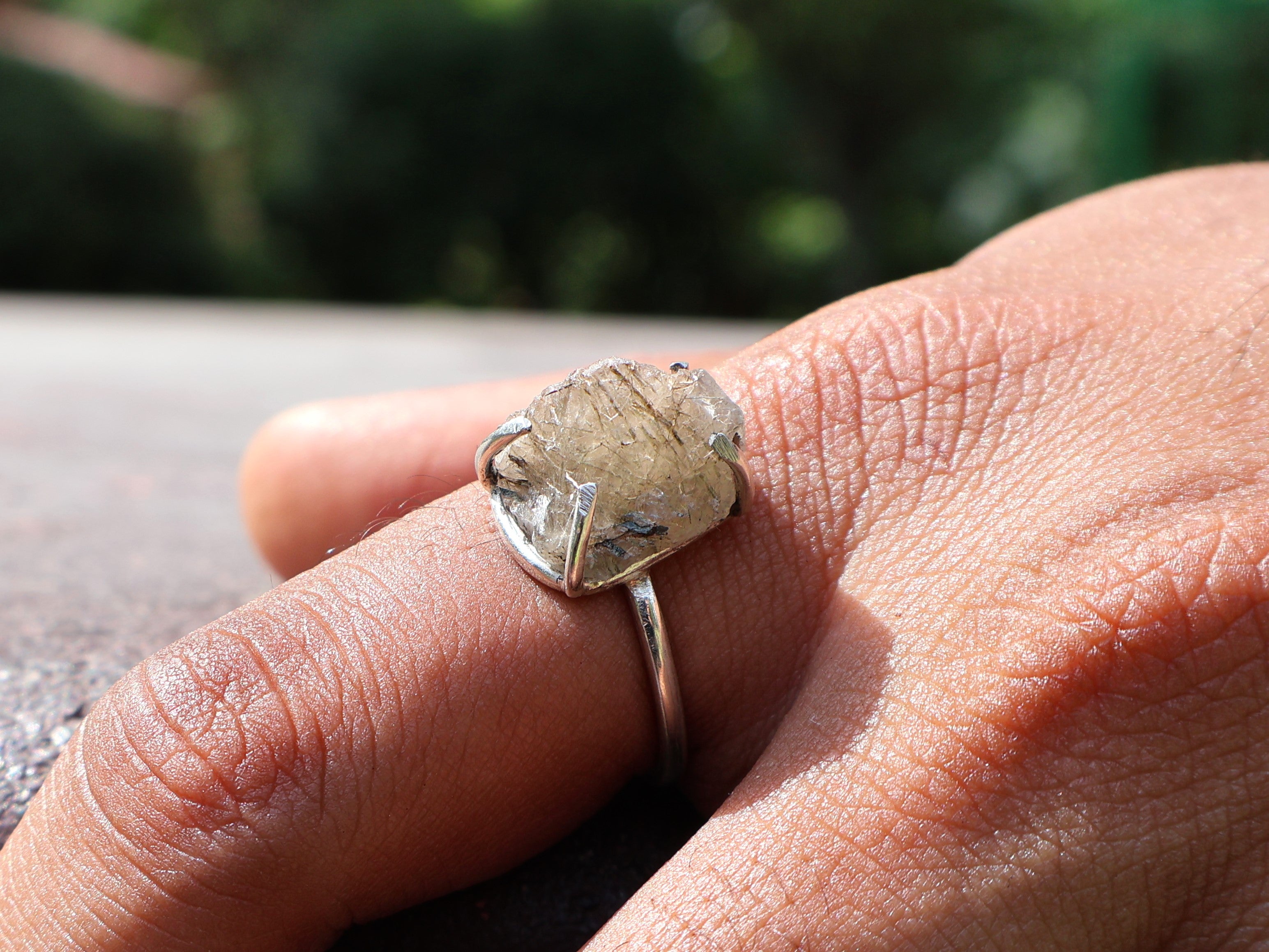 Roh Schwarz Rutil Ring 925 Sterling Silber Ring Stapelring Geburtsstein Ring Freundschaftsring Versprechensring