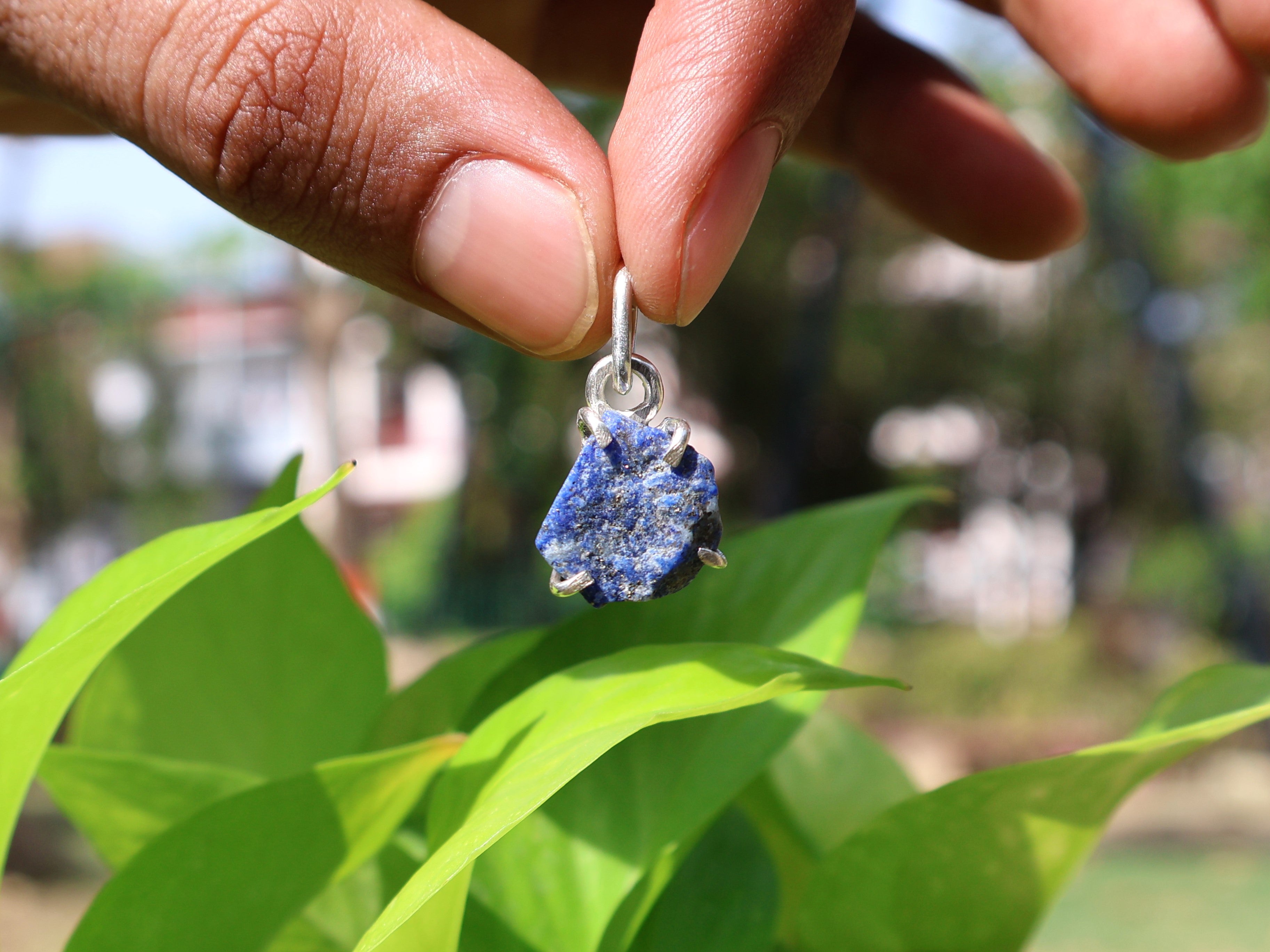 Echte Lapislazuli-Halskette 925 Sterling Silber Geburtstagsgeschenk Zierliche Halskette Handgemachter Schmuck Geschenk für Sie
