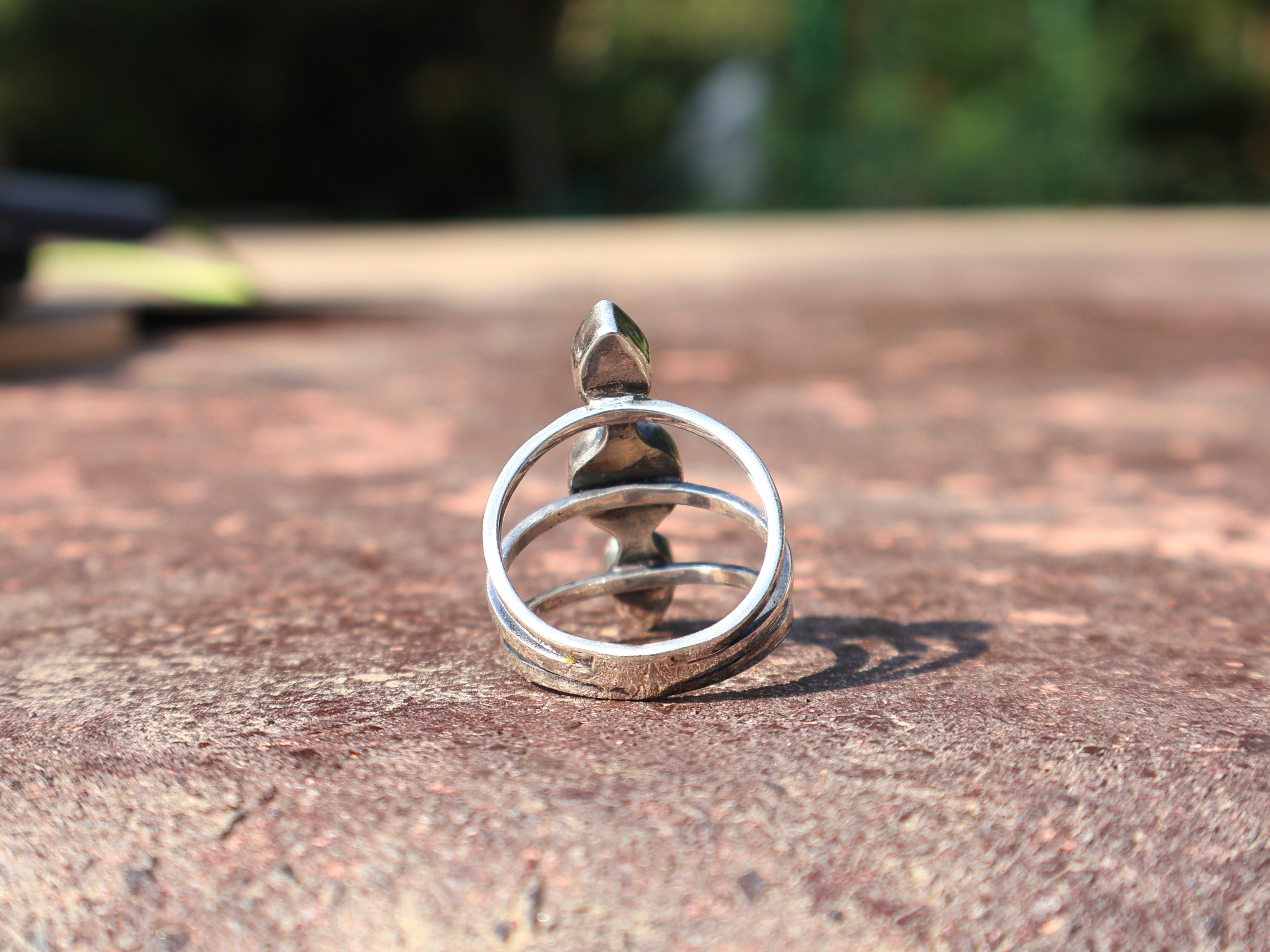 Handgefertigter Ring Labradorit Ring 925 Sterling Silber Multi Edelstein Ring Dreifach Stein Ring Boho Zierlicher Ring Geschenk Für Sie
