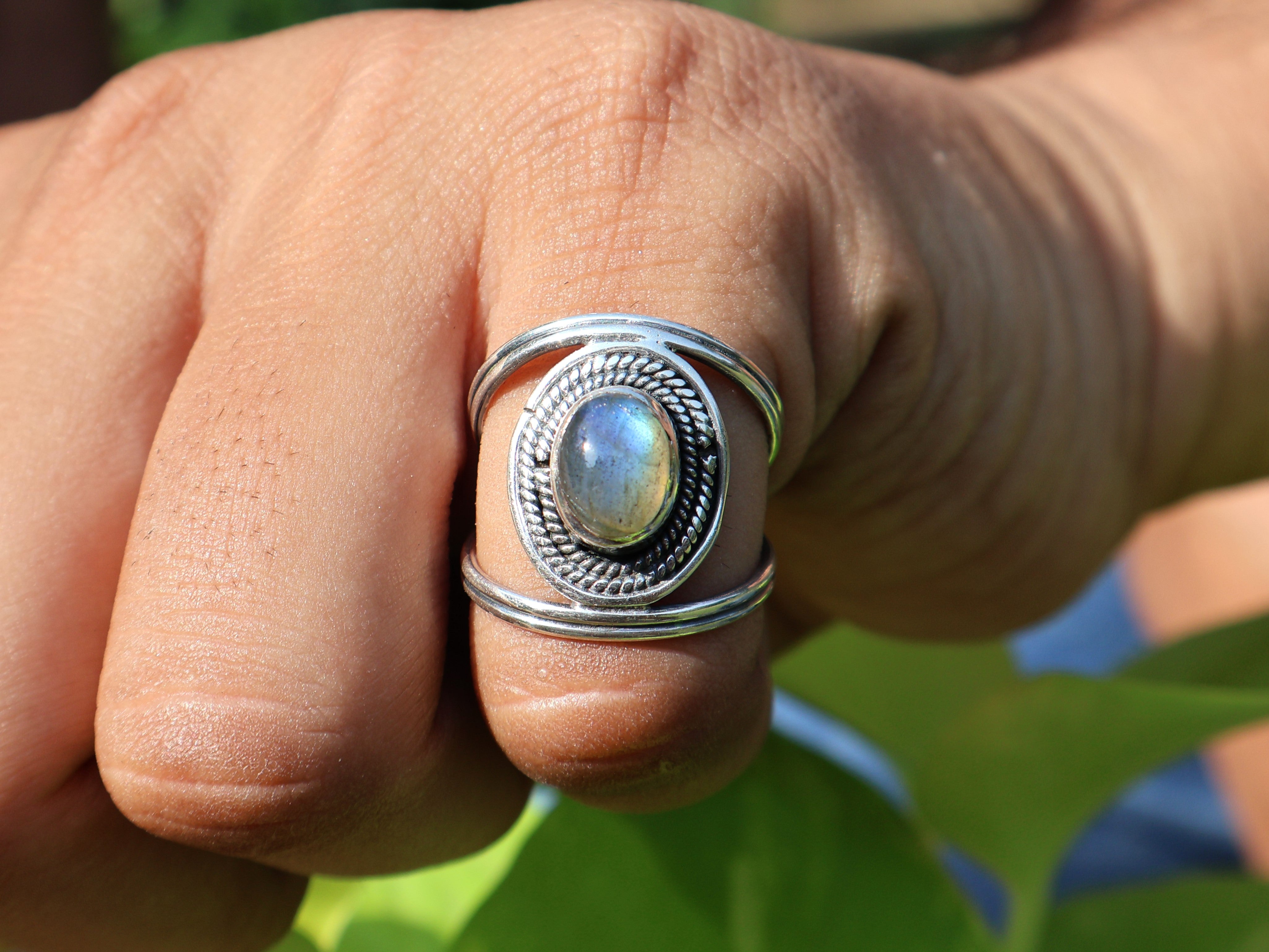 Labradorit Ring 925 Sterling Silber Ring Edelstein Ring Handgemachter Bohemian Ring Geschenk Für Sie