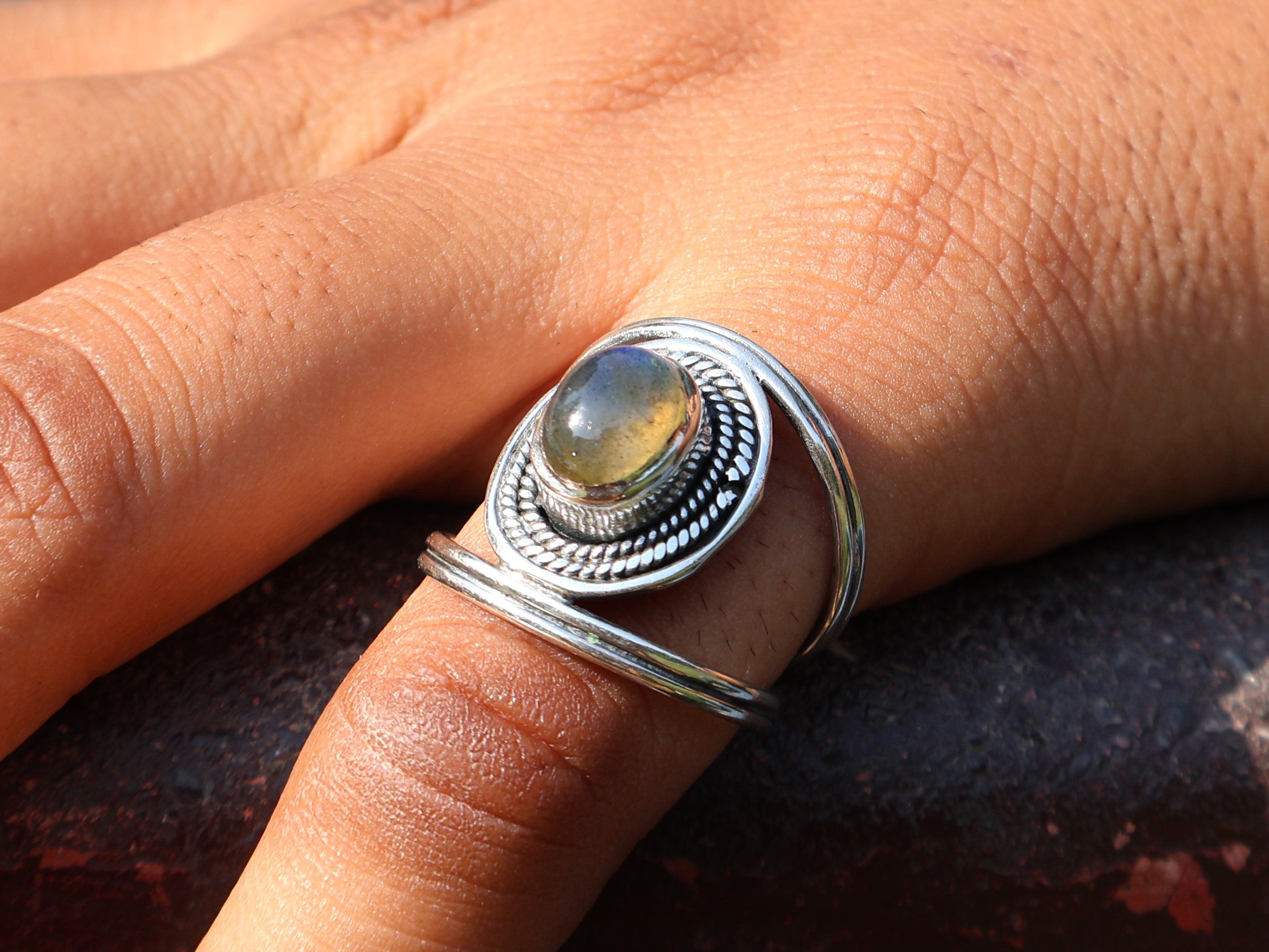 Labradorit Ring 925 Sterling Silber Ring Edelstein Ring Handgemachter Bohemian Ring Geschenk Für Sie