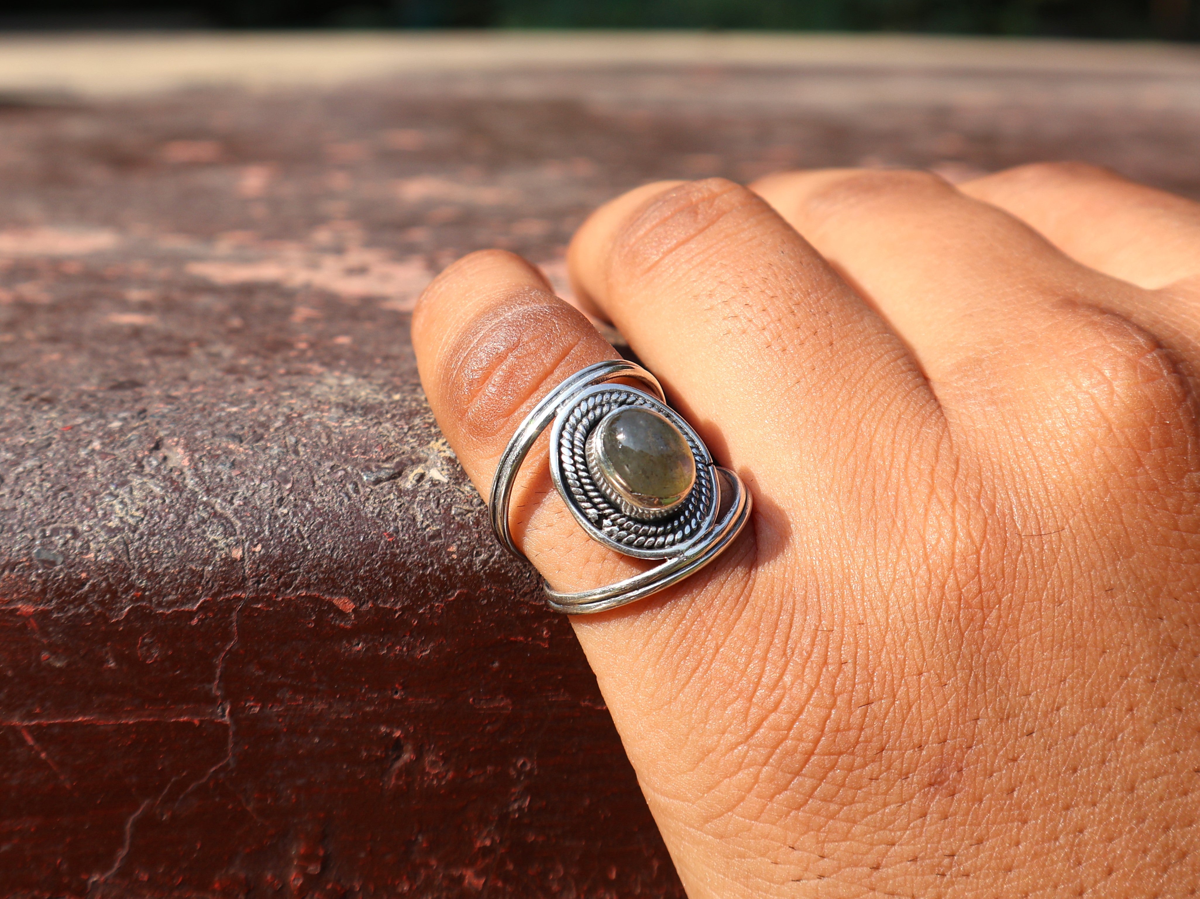 Labradorit Ring 925 Sterling Silber Ring Edelstein Ring Handgemachter Bohemian Ring Geschenk Für Sie