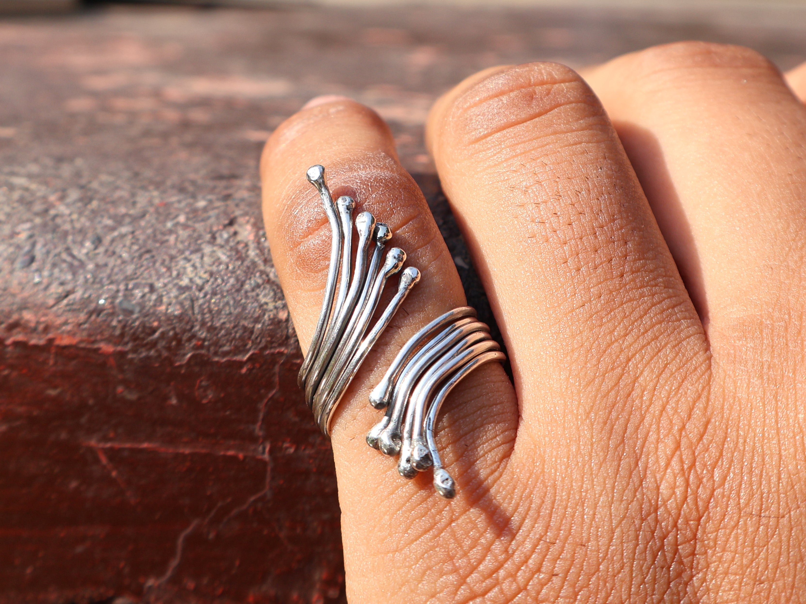 Handgefertigter wunderschöner Spiralring 925 Sterling Silber Damenring Einzigartiger Statement-Ring Geschenk für sie