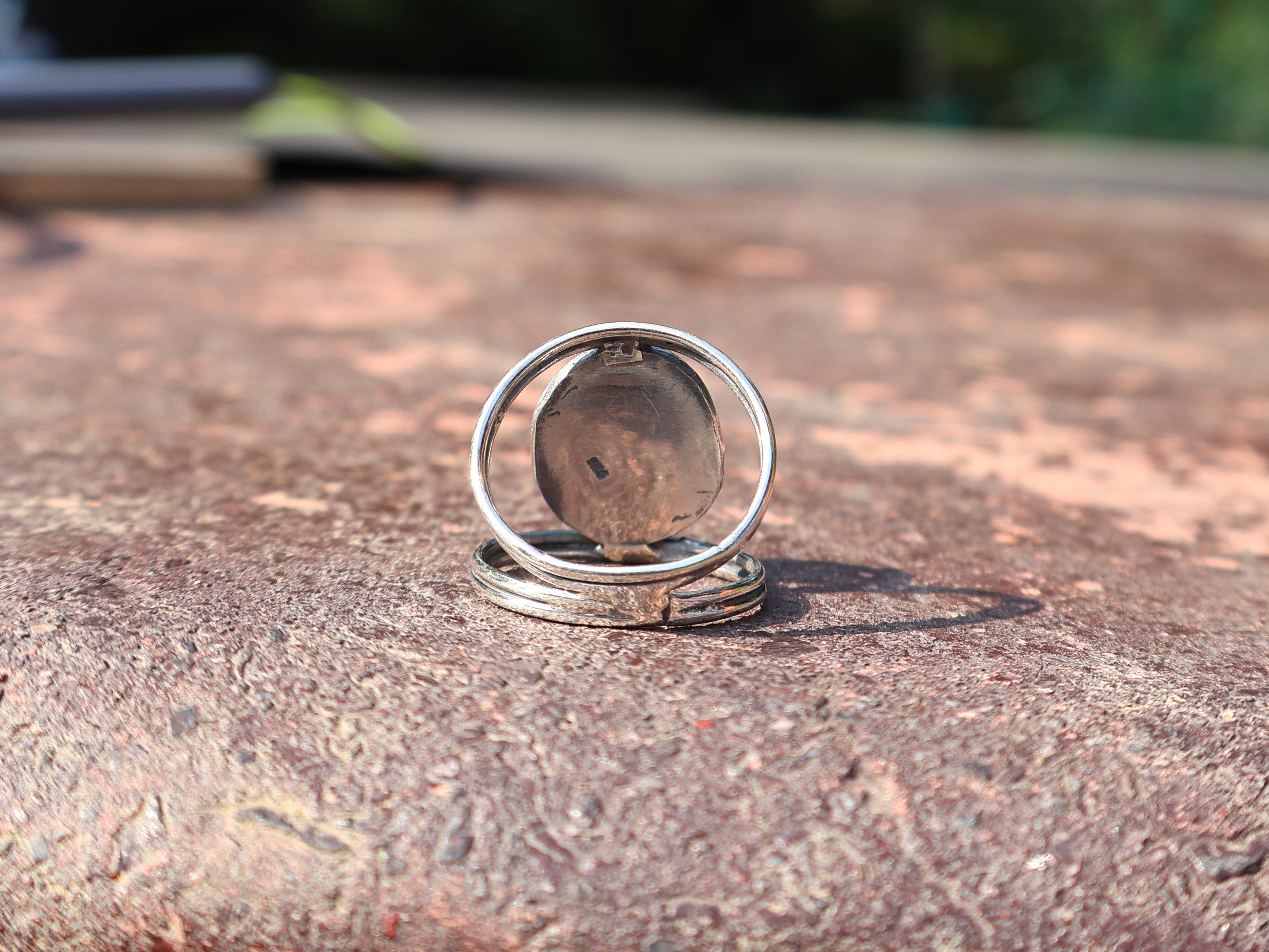 Echter Larimar-Ring, 925er Silberring, zierlicher Ring, ovaler Edelsteinring, Damenring, Geschenk für Sie