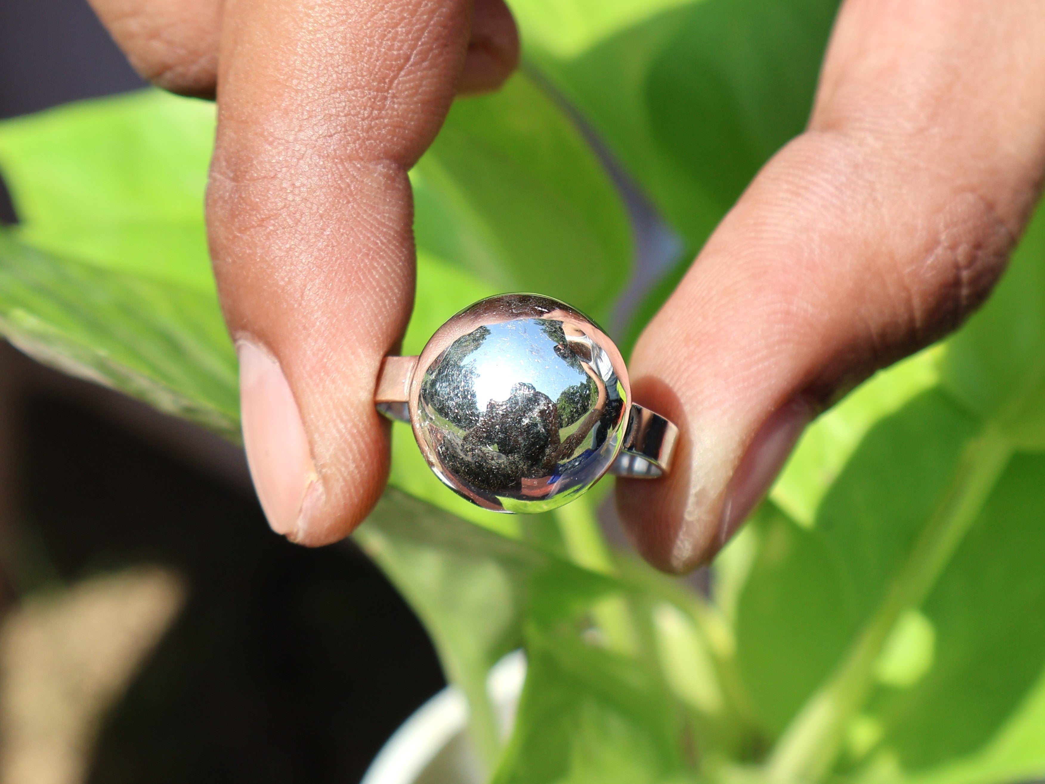 Halbkugel Ring 925 Sterling Silber Ring Kuppelring Alltagsring Geschenk für sie Boho Zierlicher Ring