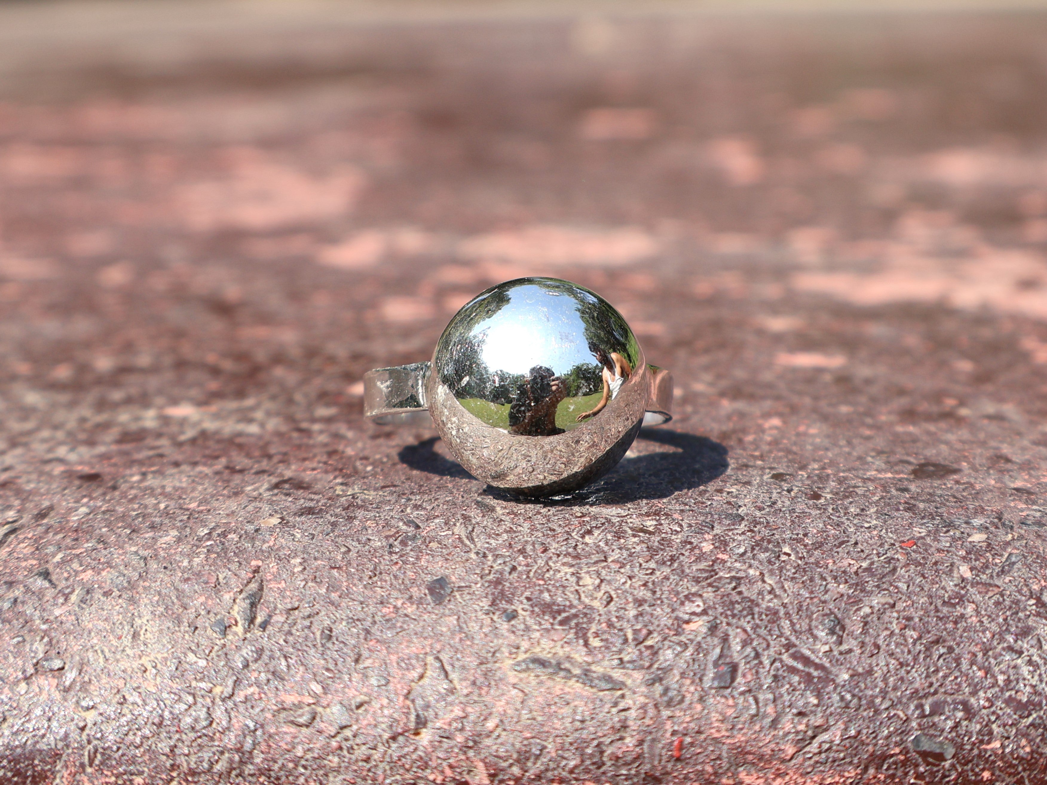 Halbkugel Ring 925 Sterling Silber Ring Kuppelring Alltagsring Geschenk für sie Boho Zierlicher Ring