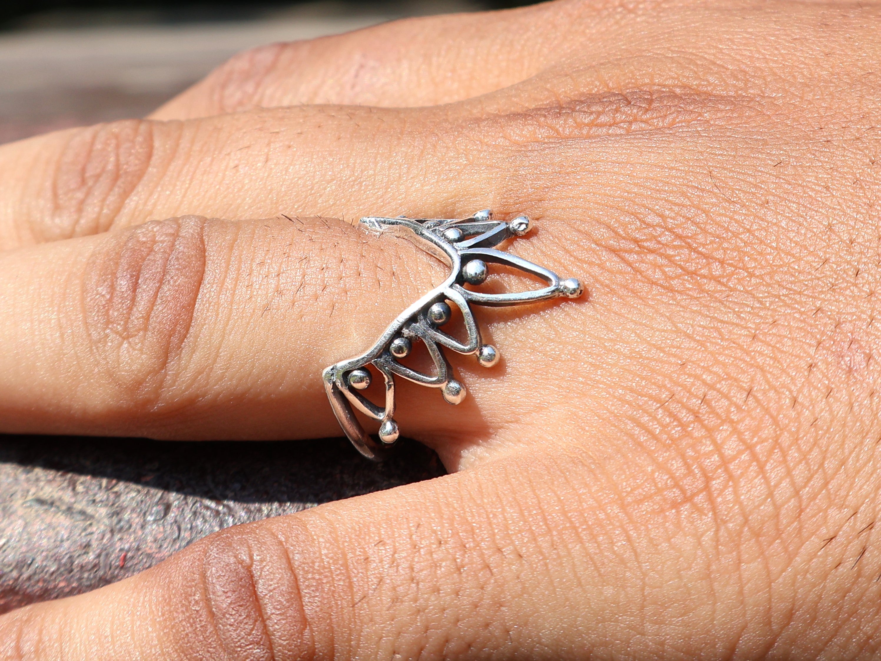 Kronenring 925 Sterling Silber Ring Handgemachter Einzigartiger Silberring Kronenring Geschenkideen Geschenk Für Sie