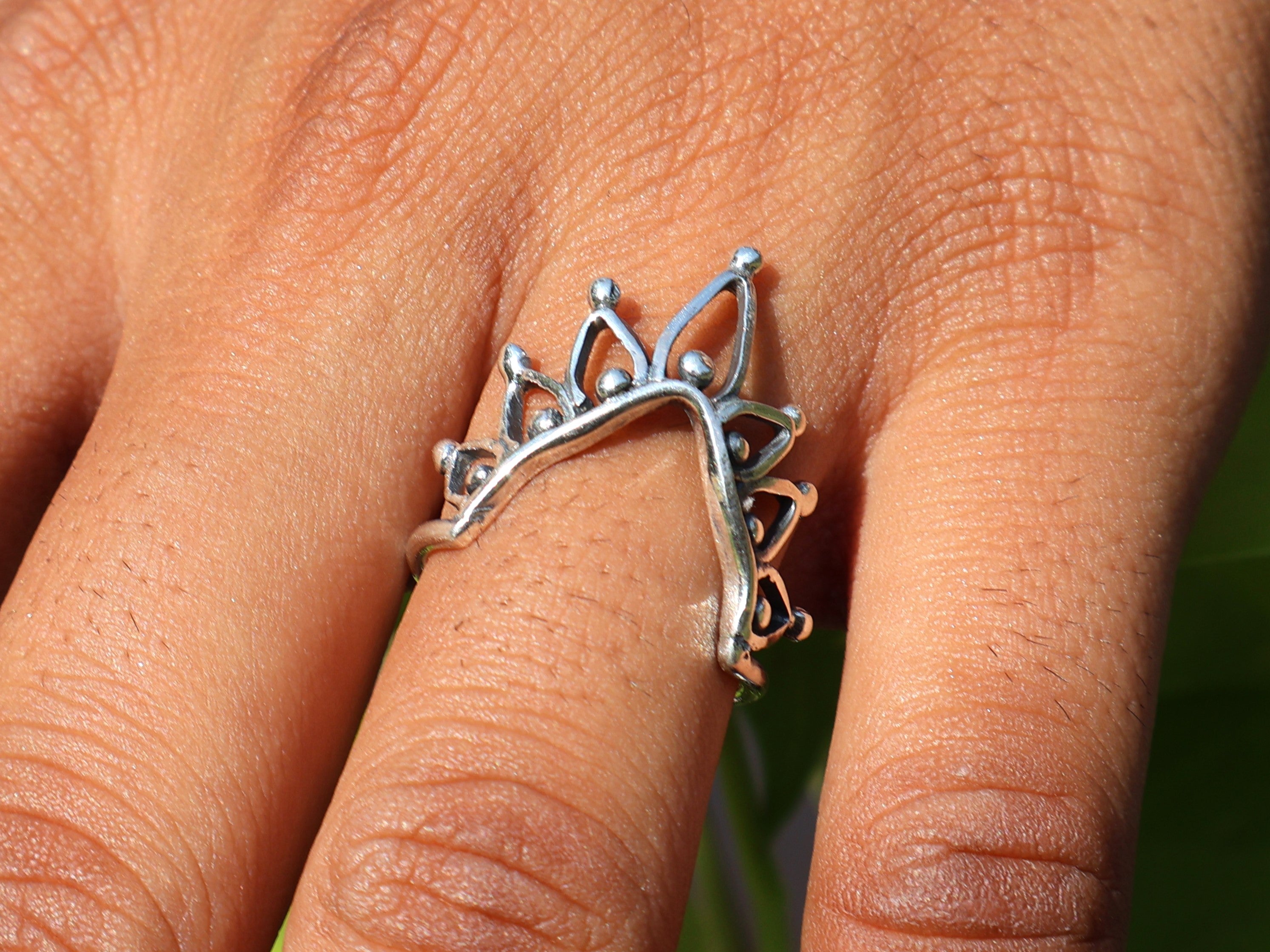 Kronenring 925 Sterling Silber Ring Handgemachter Einzigartiger Silberring Kronenring Geschenkideen Geschenk Für Sie