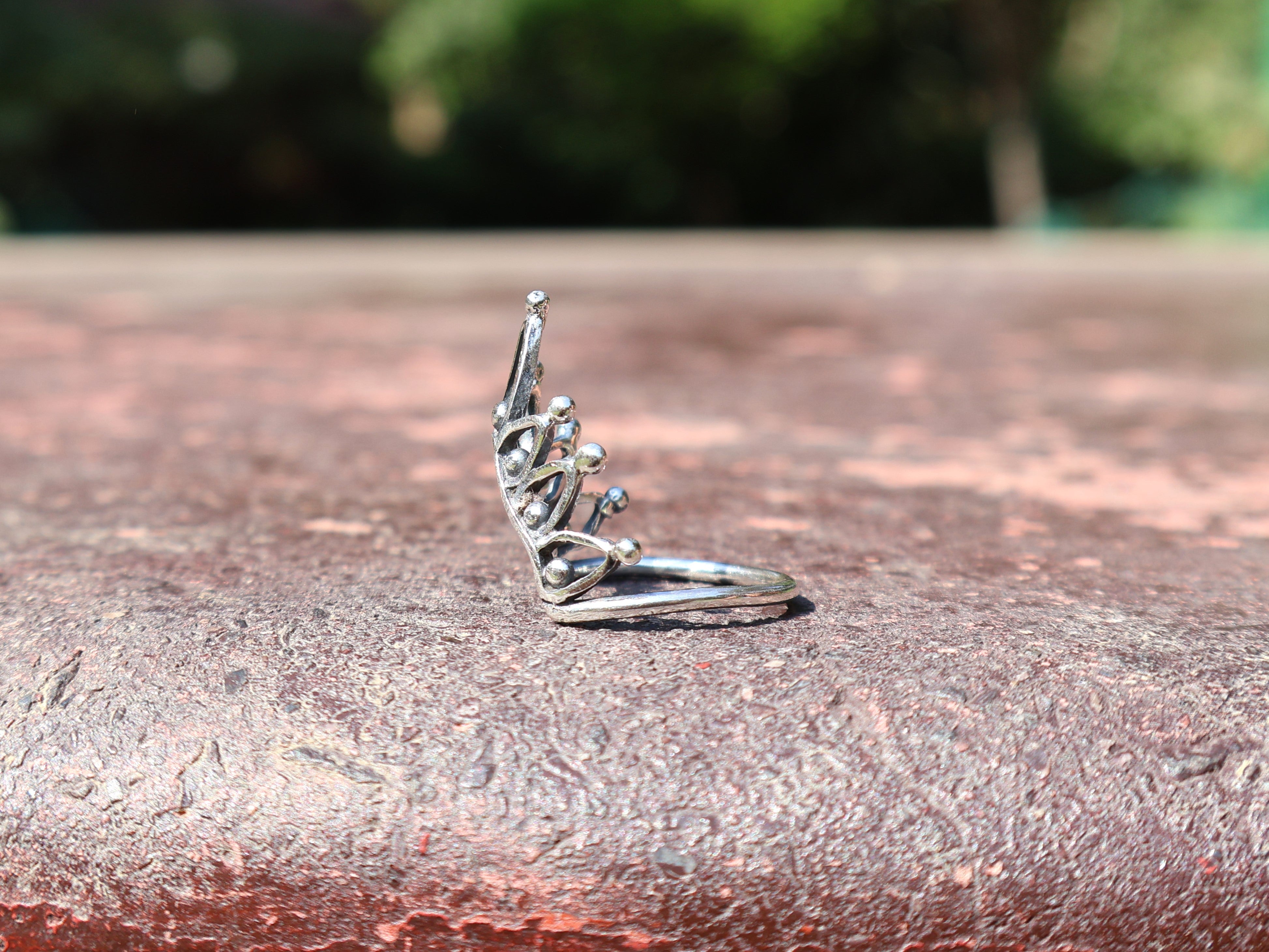 Kronenring 925 Sterling Silber Ring Handgemachter Einzigartiger Silberring Kronenring Geschenkideen Geschenk Für Sie
