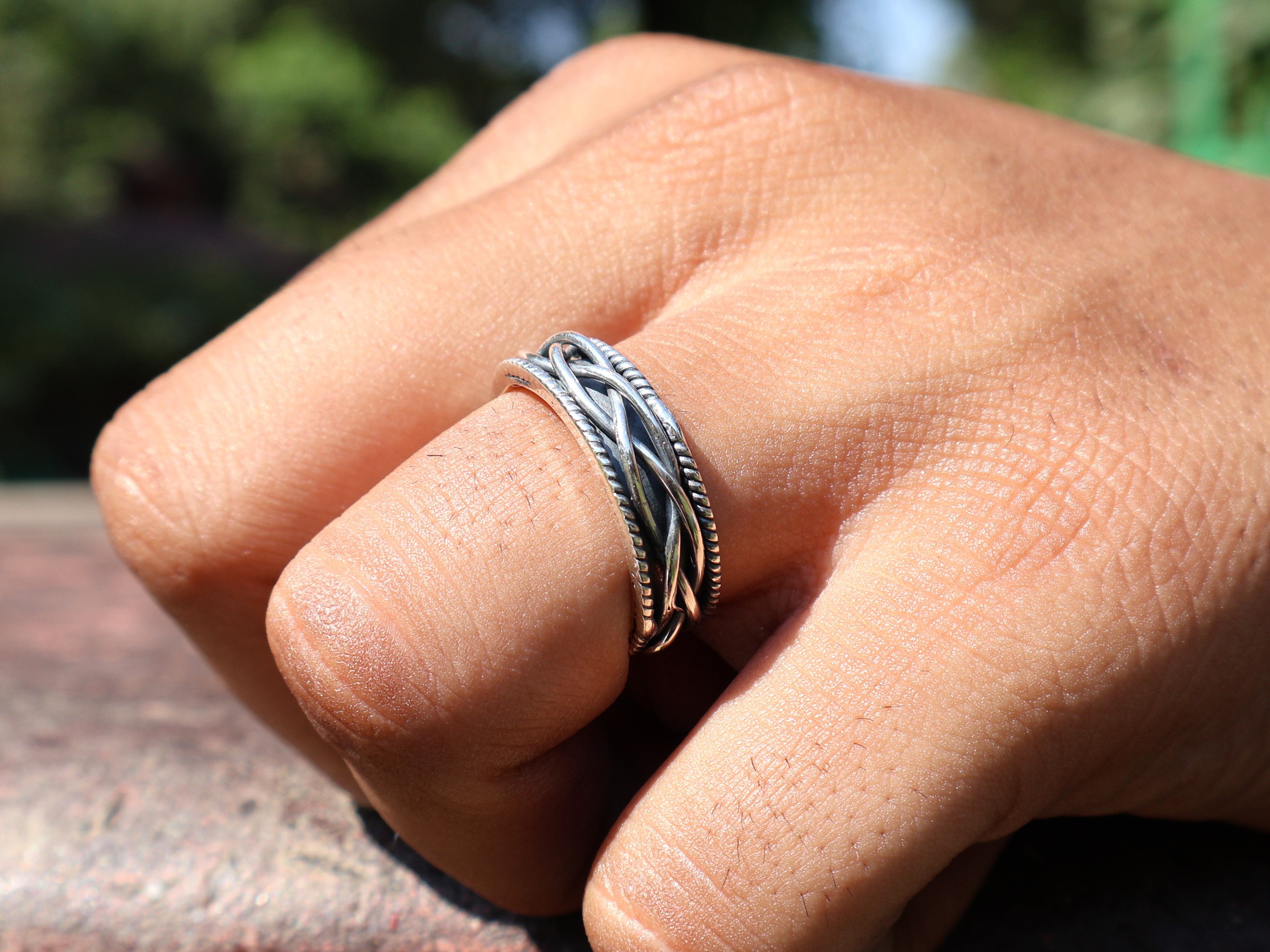 Gedraaide Bandring 925 Massief Sterling Zilveren Ring Handgemaakte Unieke Ring Statement Bandring Delicate Fijn Gedraaide Ring