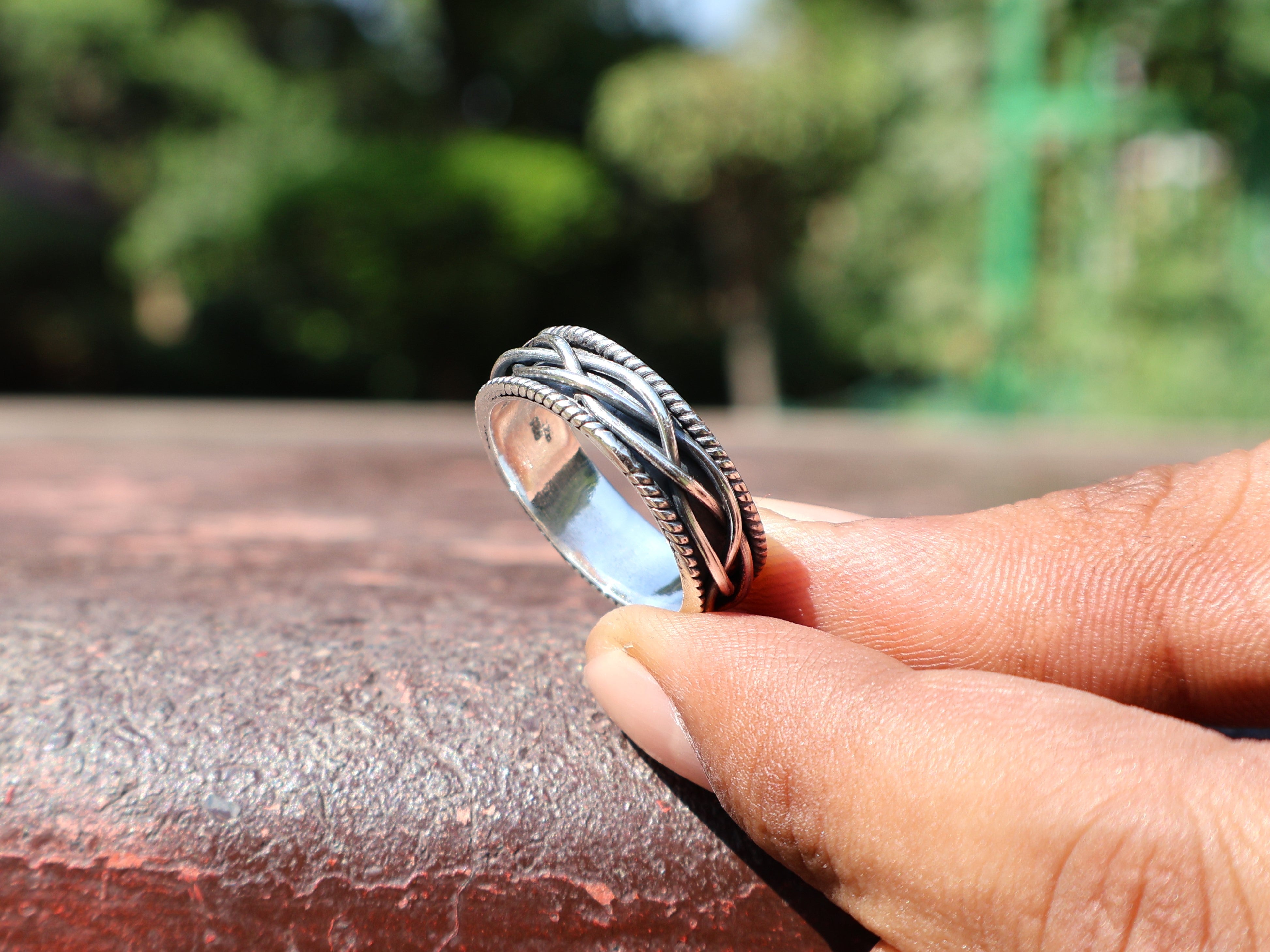 Gedraaide Bandring 925 Massief Sterling Zilveren Ring Handgemaakte Unieke Ring Statement Bandring Delicate Fijn Gedraaide Ring