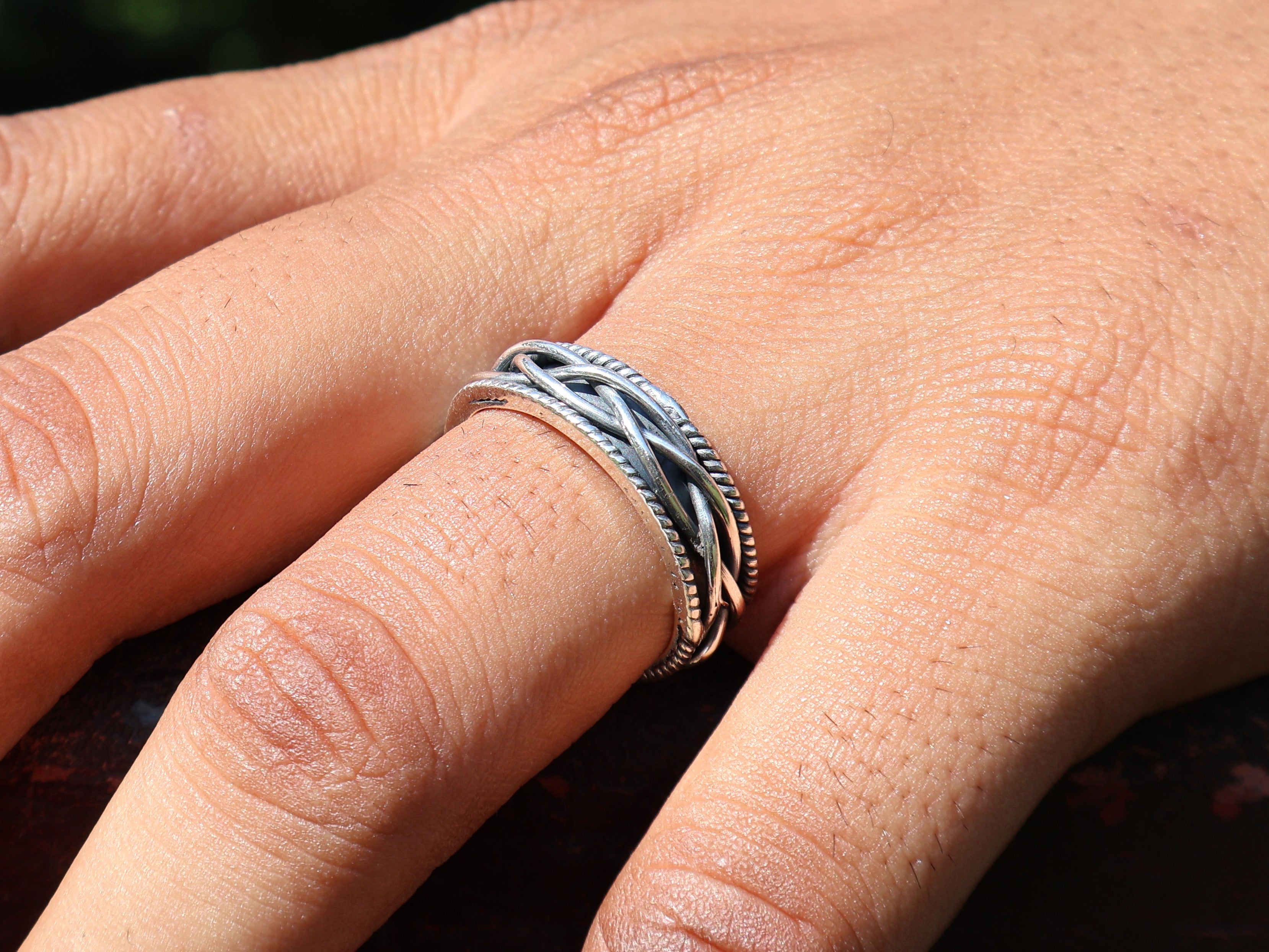 Gedraaide Bandring 925 Massief Sterling Zilveren Ring Handgemaakte Unieke Ring Statement Bandring Delicate Fijn Gedraaide Ring