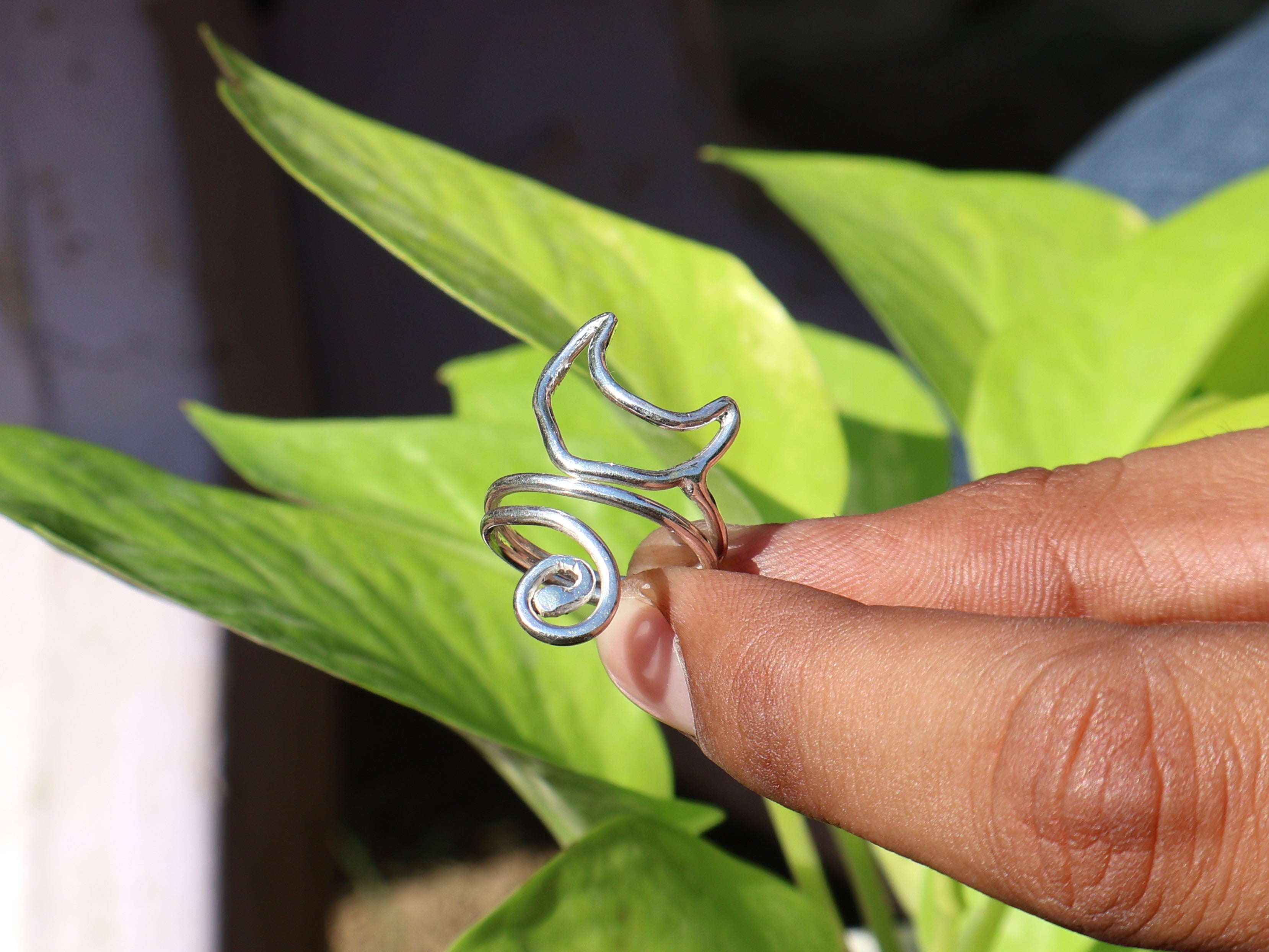 Katzenring Sterling Silber 925 Katzenschmuck Katzenliebhaber Geschenk Handgemachter Statement Ring Boho Ring Geschenk für Sie