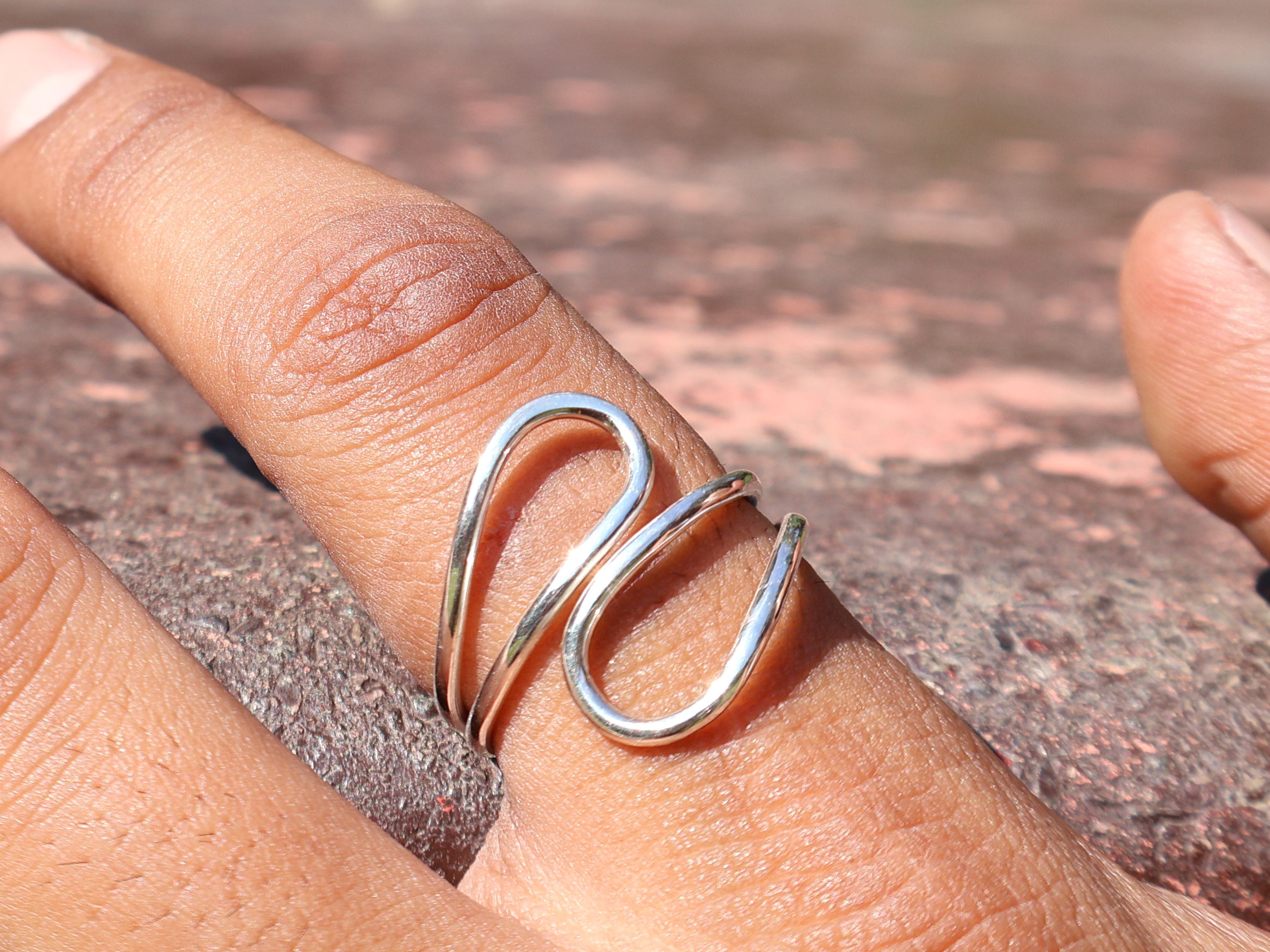Spiral Statement-Ring 925er Sterlingsilber Damenring Einzigartiger Ring Geschenk Für Sie Handgefertigter Bohemian Ring