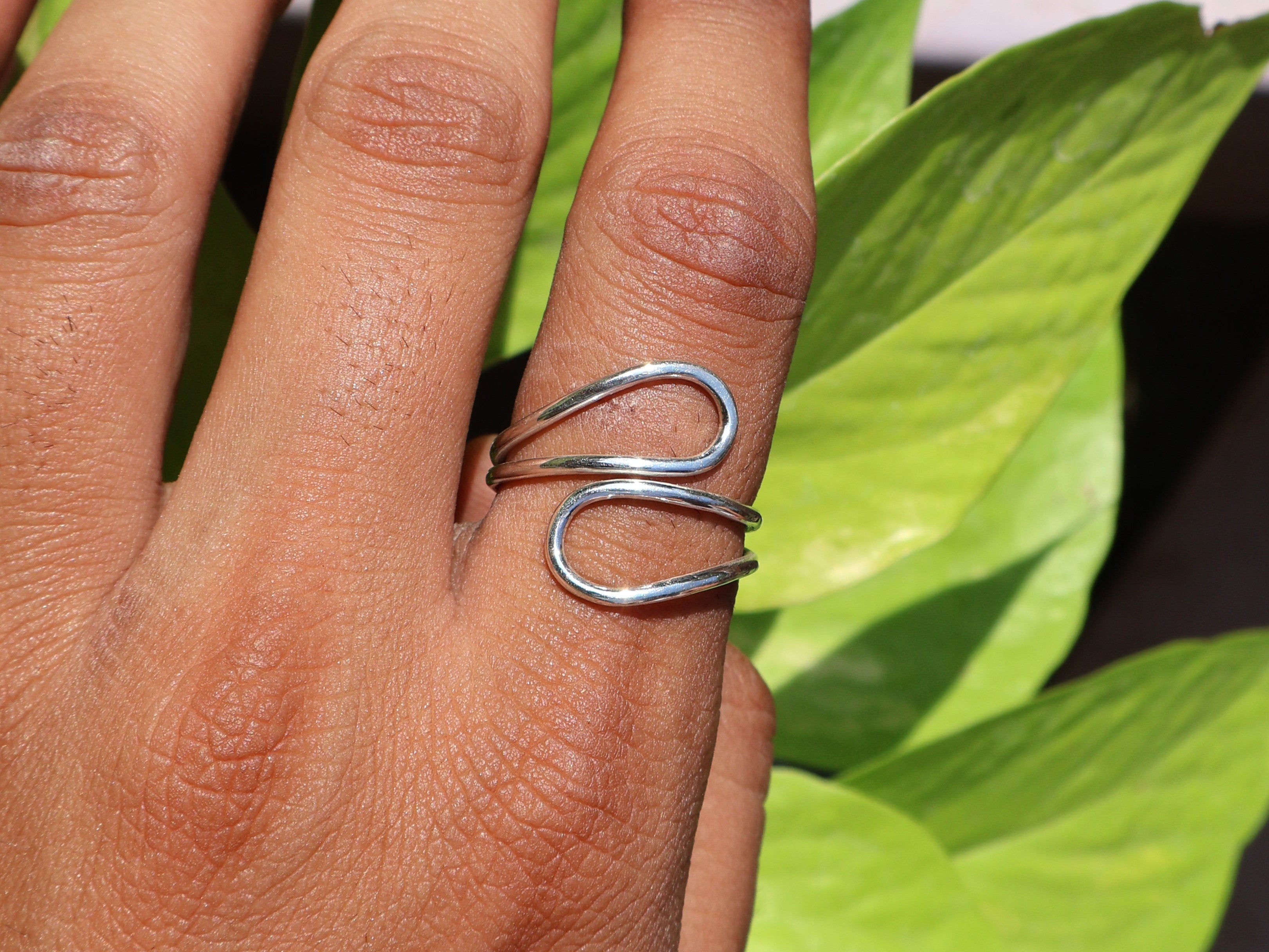 Spiral Statement-Ring 925er Sterlingsilber Damenring Einzigartiger Ring Geschenk Für Sie Handgefertigter Bohemian Ring