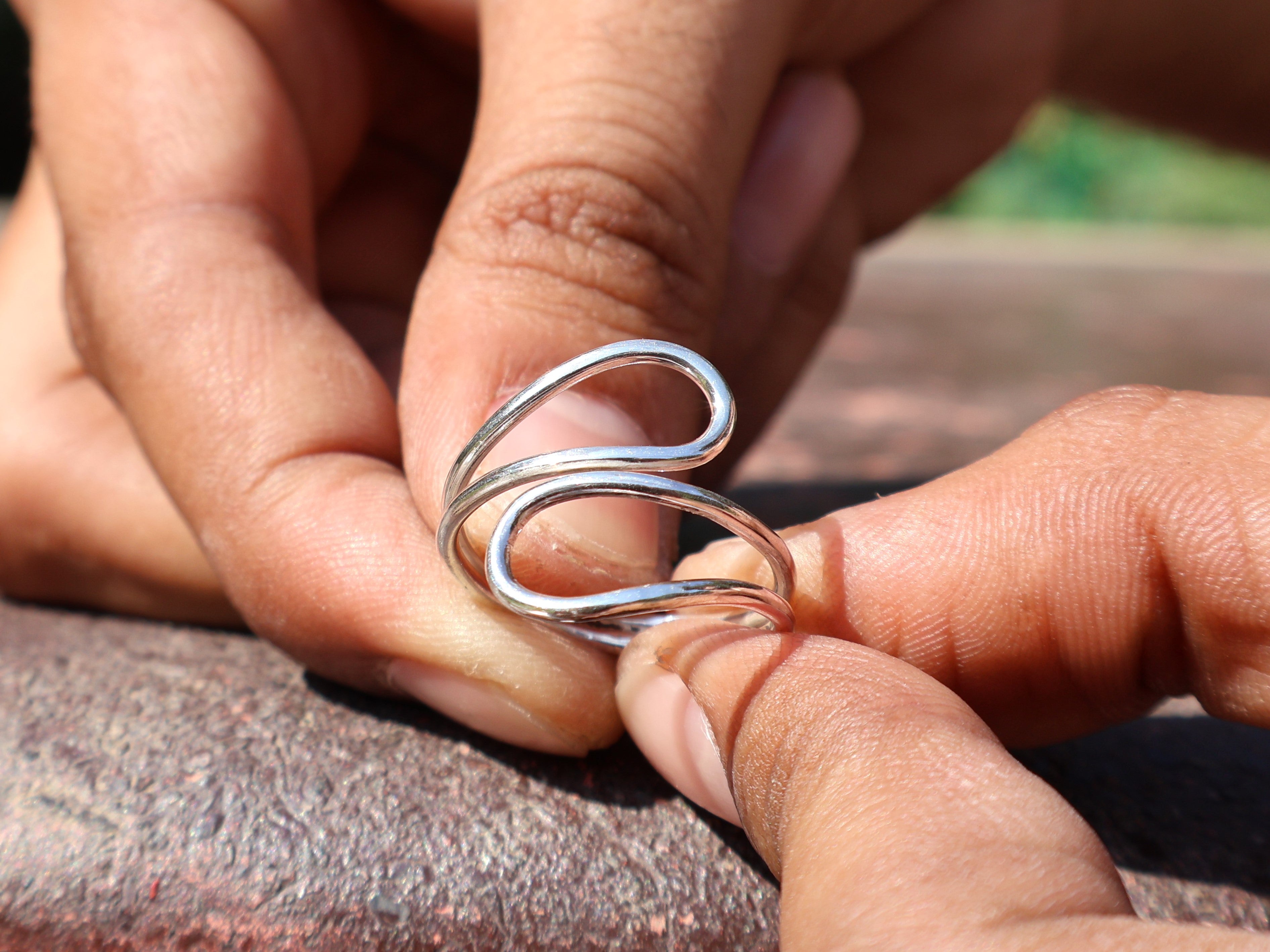Spiral Statement-Ring 925er Sterlingsilber Damenring Einzigartiger Ring Geschenk Für Sie Handgefertigter Bohemian Ring