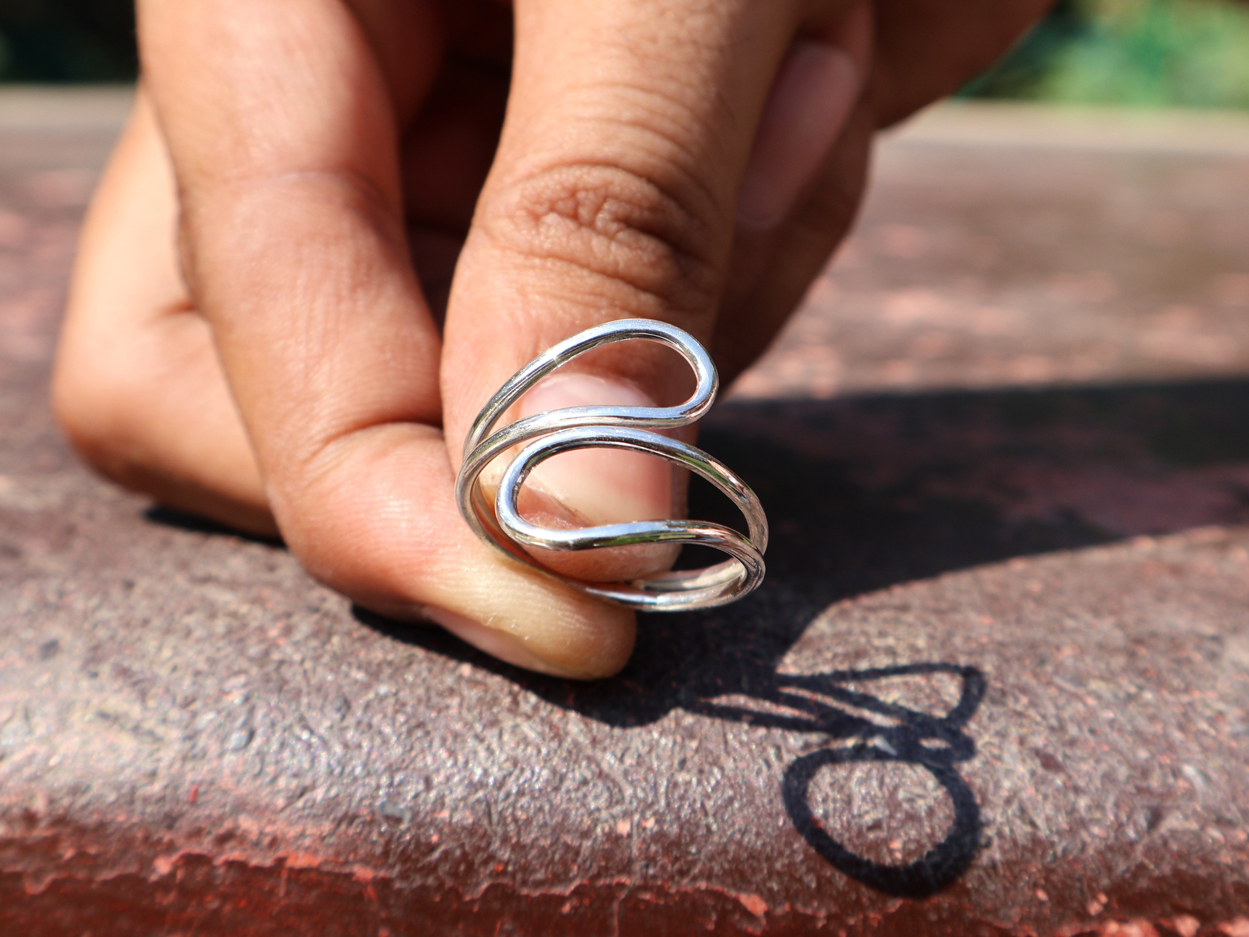 Spiral Statement-Ring 925er Sterlingsilber Damenring Einzigartiger Ring Geschenk Für Sie Handgefertigter Bohemian Ring