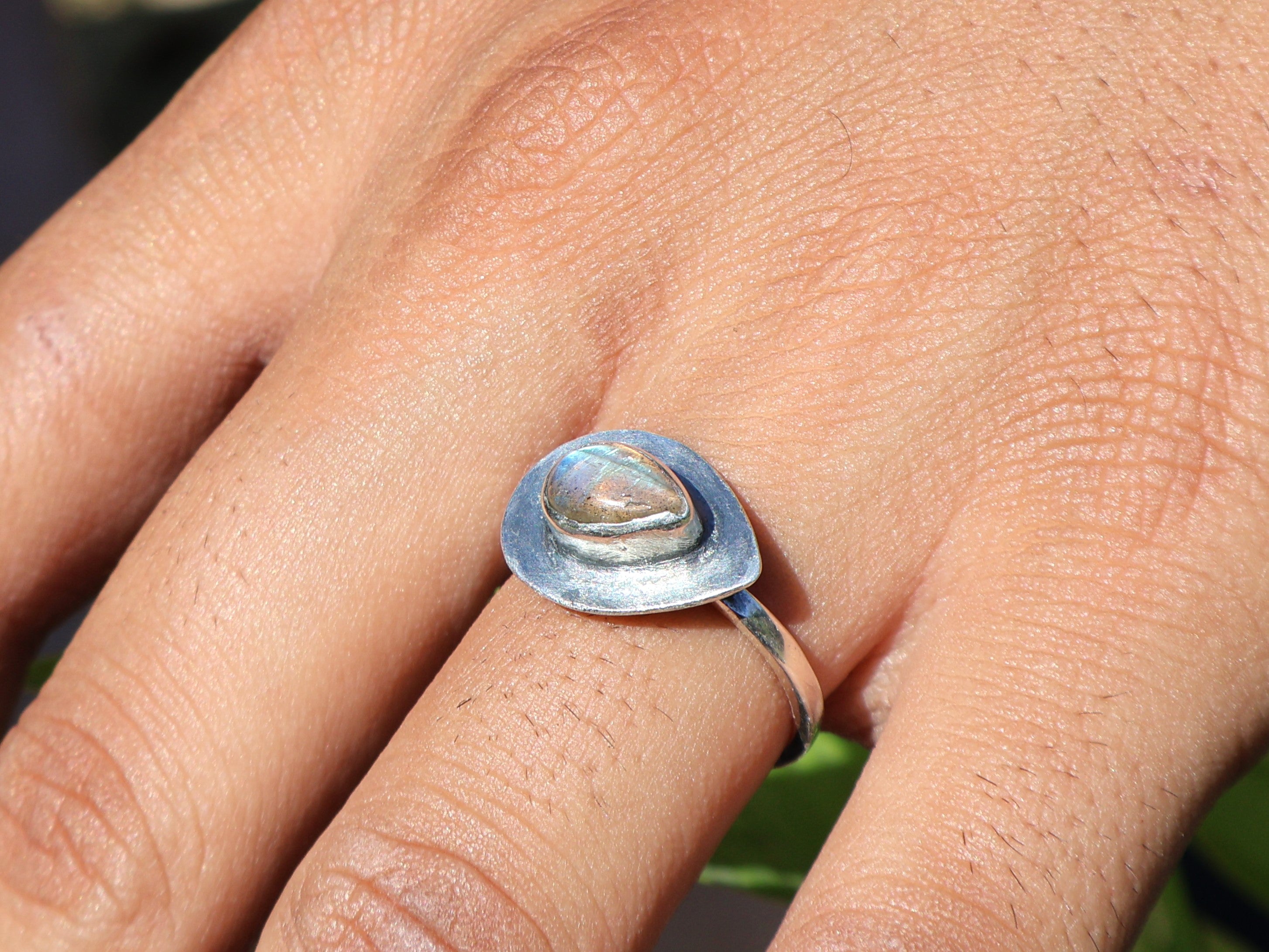 Labradorit Ring 925 Sterling Silber Ring Blauer Feuerstein Birnenform Edelstein Ring Boho Ring Geschenk Für Sie